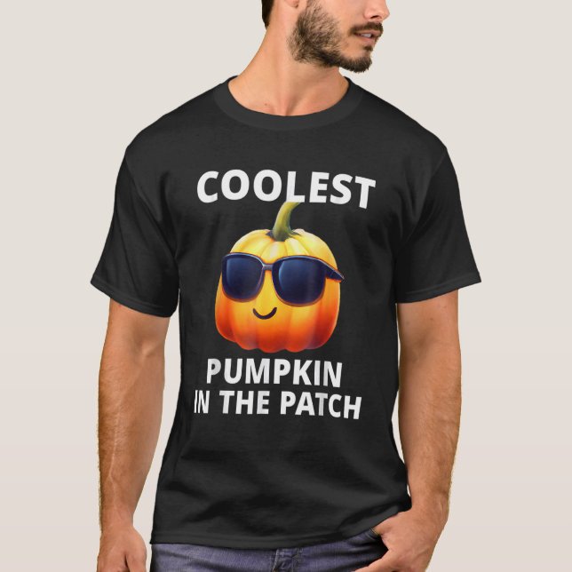 Cooler Kürbis in das PatchHalloween-Kids T-Shirt (Vorderseite)