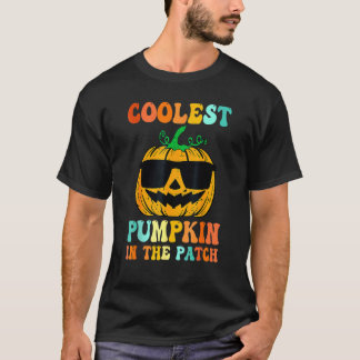 Cooler Kürbis in das PatchHalloween-Kinderspiel T-Shirt