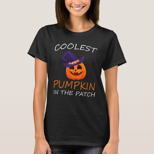 Cooler Kürbis in die Patchkeule-Jungs-Girls T-Shirt (Vorderseite)