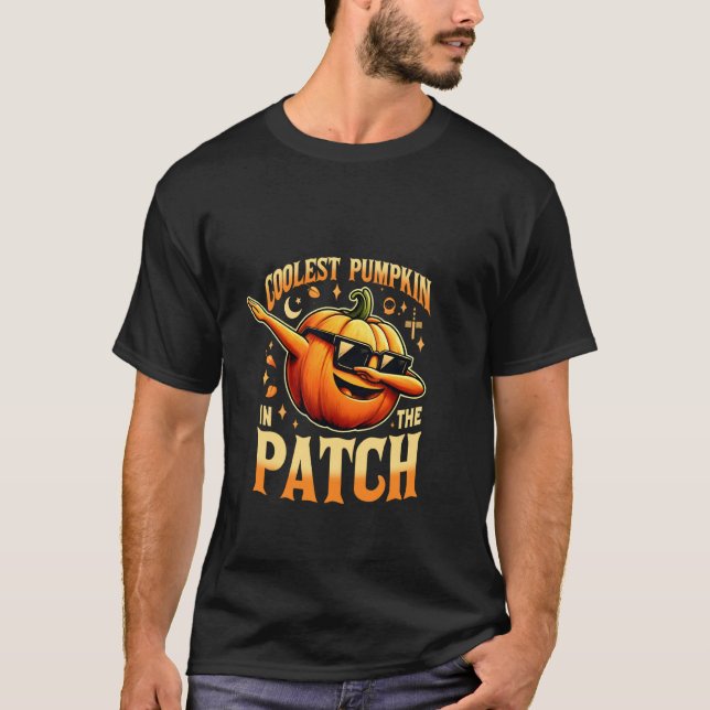 Cooler Kürbis in die Patchkinderjunge Hallowee T-Shirt (Vorderseite)