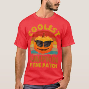 Cooler Kürbis in die Patchkinderjunge Hallowee T-Shirt