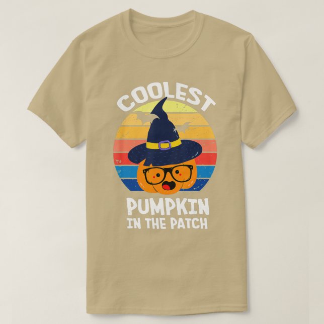 Cooler Kürbis in die Patchkinderjunge Hallowee T-Shirt (Design vorne)