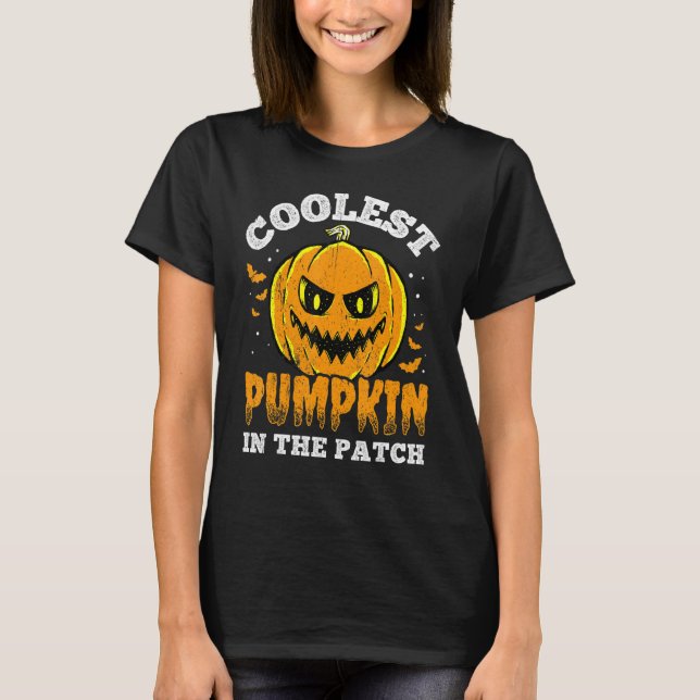 Cooler Kürbis in die verspätete Halloweenpumpe T-Shirt (Vorderseite)