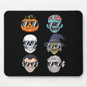Cooler Kürbiskeil Halloween Skeleton Hexenvampire  Mousepad