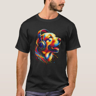 Cooler Labrador Retriever Hund Kopfhörer Musik Kun T-Shirt