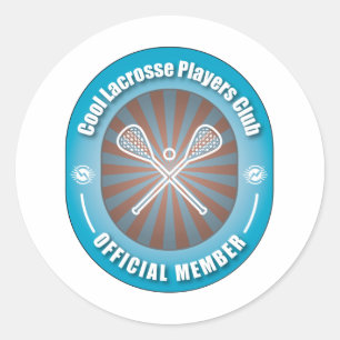 Cooler Lacrosse Players Club Runder Aufkleber