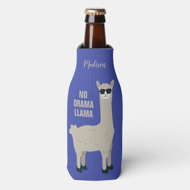 Cooler Lama individuelle Name und Farbflasche cool Flaschenkühler (Flaschenvorderseite)