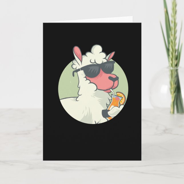 Cooler Lama Karte (Vorderseite)