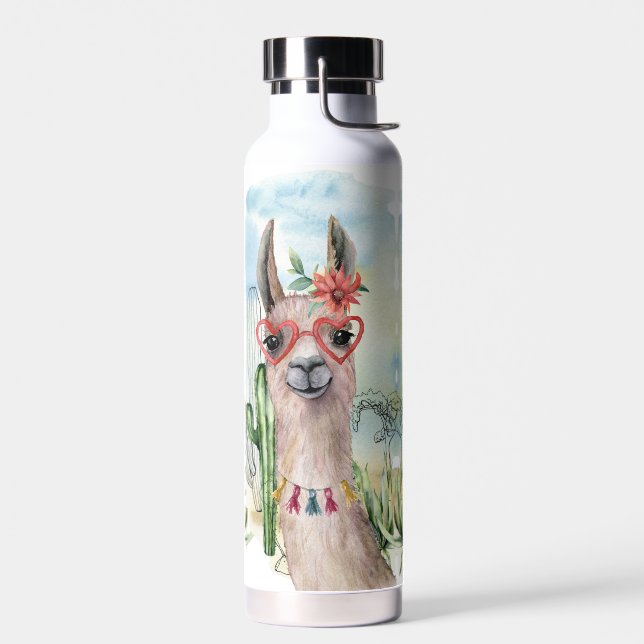 Cooler Lama Trinkflasche (Links)