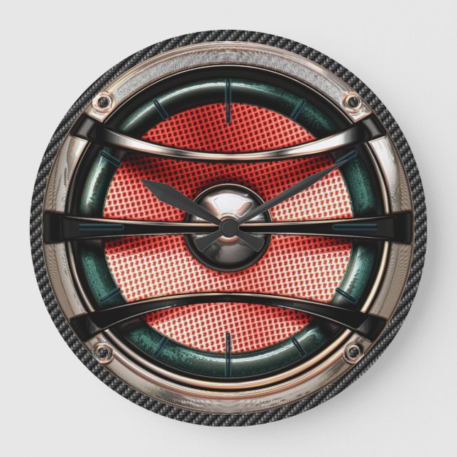 Cooler Lautsprecher 5 Optionen Wandleuchten Große Wanduhr (Vorderseite)