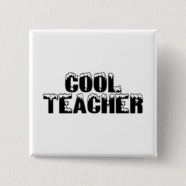 Cooler Lehrer - besonders angefertigt Button (Vorderseite)