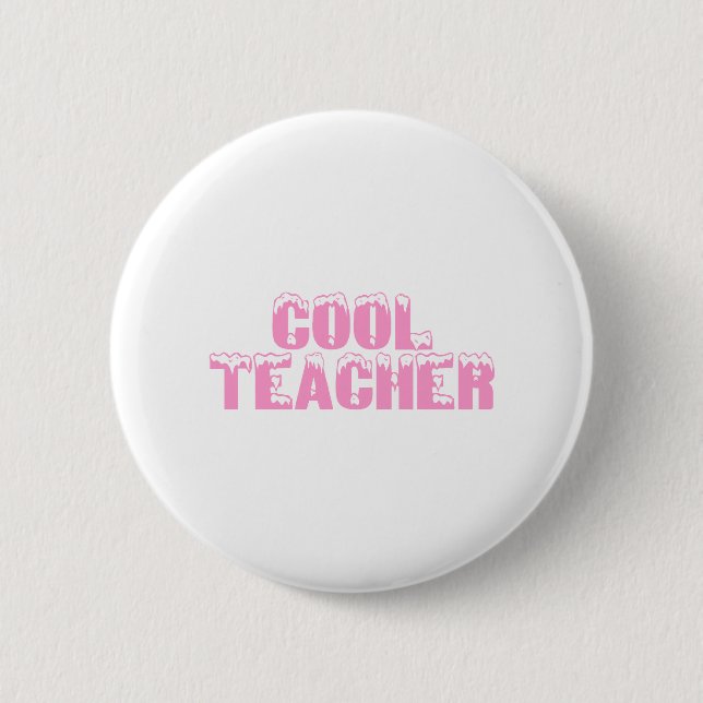 Cooler Lehrer (Rosa) Button (Vorderseite)