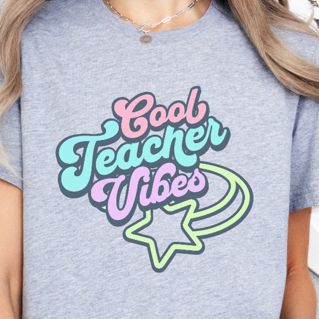 Cooler Lehrer Vibes Retro Styling Geschenk Grün T-Shirt (Von Creator hochgeladen)