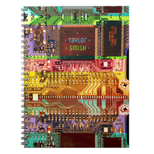 Cooler Leiterplatten Elektronischer Computercomput Notizblock