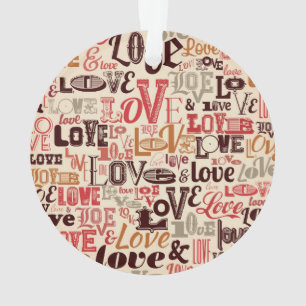 Cooler Liebe-Text-Entwurf Ornament
