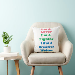 Cooler Liebhaber Kämpfer Kreativer Schriftsteller  Kissen