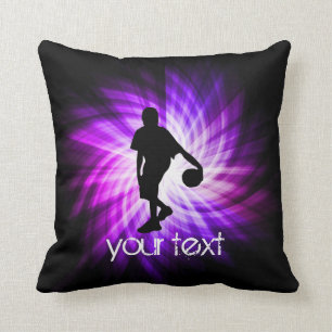 Cooler lila Basketball Kissen