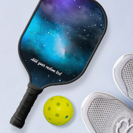 Cooler Lila blauer Galaxy-Nachttischlername Pickleball Schläger