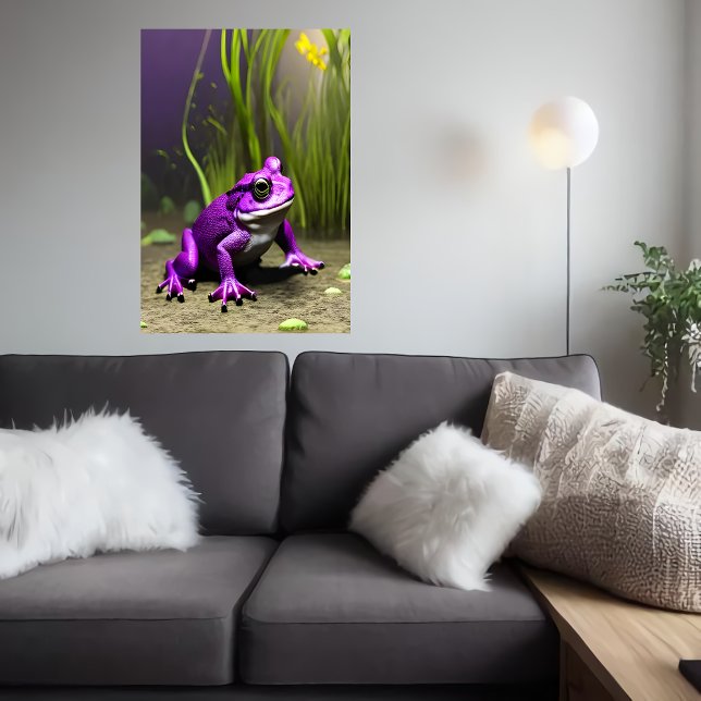 Cooler Lila Frosch | AI Art Poster (Von Creator hochgeladen)