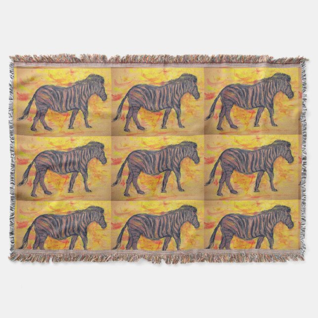 cooler lila Zebra Decke (Vorderseite)