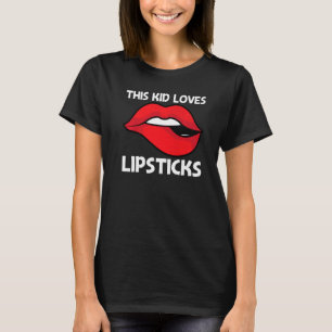 Cooler Lipstick für Kleinkinder Kosmetiktücher T-Shirt