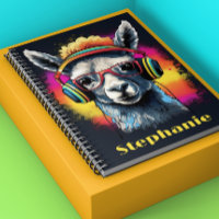 Cooler Llama DJ mit Kopfhörername
