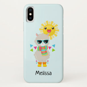 Cooler Llama und lächelnde Kawaii Sun Case-Mate iPhone Hülle