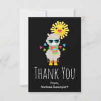 Cooler Llama und lächelnde Kawaii Sun