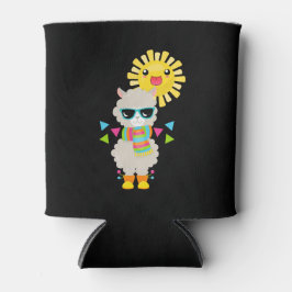 Cooler Llama und lächelnde Kawaii Sun Dosenkühler