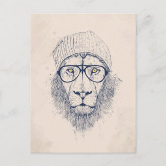 Cooler Löwe Postkarte