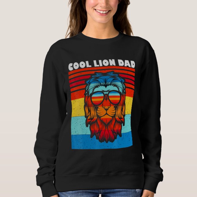 Cooler Löwe-Vater für Vater Für Vater Sweatshirt (Vorderseite)