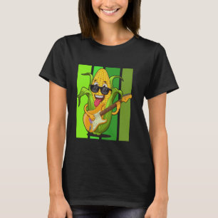 Cooler Mais spielt Gitarre im Rockstil T-Shirt