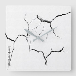 Cooler Marmorlook Quadratische Wanduhr