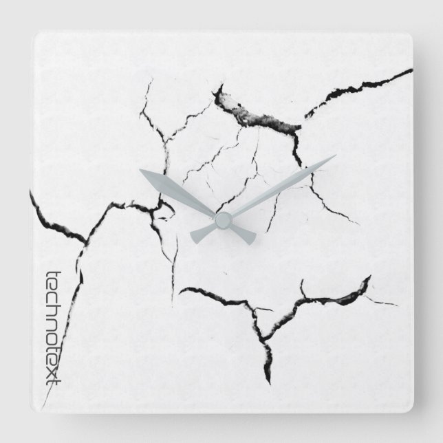 Cooler Marmorlook Quadratische Wanduhr (Vorderseite)