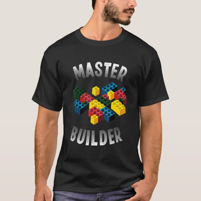 Cooler Master Builder Funny Gebäude Blockiert T-Sh T-Shirt (Vorderseite)