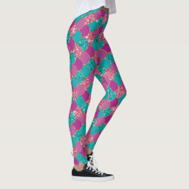 cooler Meerjungfrau Glitzer Einhornmuster türkis r Leggings