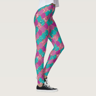 cooler Meerjungfrau Glitzer Einhornmuster türkis r Leggings