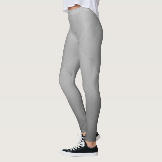 Cooler metallischer AluminiumTeller grau Leggings (Links)