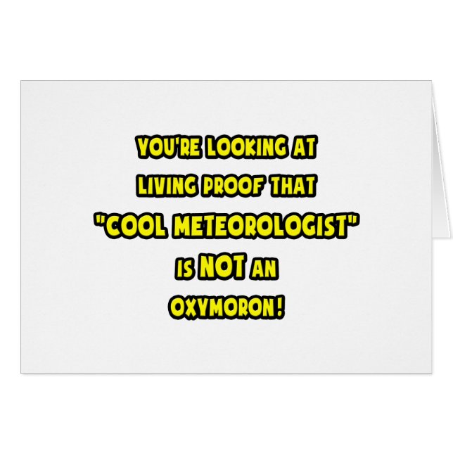 Cooler Meteorologe ist KEIN Oxymoron (Vorderseite (Horizontal))