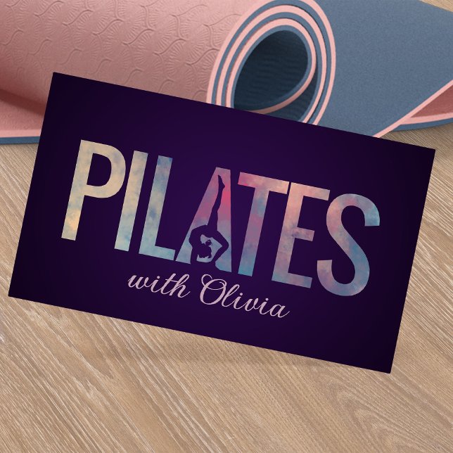 Cooler Minimal Pilates Instructor Visitenkarte (Von Creator hochgeladen)