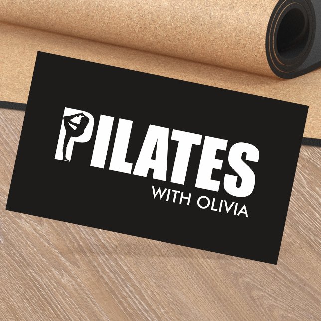 Cooler Minimal Pilates Instructor Visitenkarte (Von Creator hochgeladen)