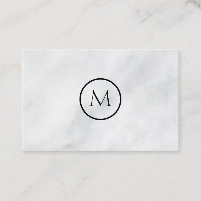 Cooler Minimalistischer mit Monogramm eleganter Visitenkarte (Vorderseite)