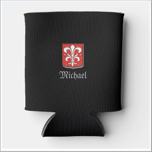 Cooler Mittelalter Schwarzer und Roter Ritterschil Dosenkühler