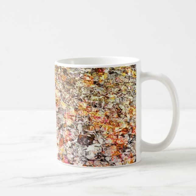 Cooler, moderner, farbenfroher abstrakter Hintergr Kaffeetasse (Rechts)