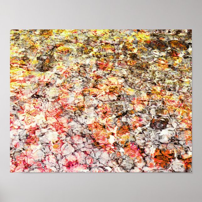 Cooler, moderner, farbenfroher abstrakter Hintergr Poster (Vorne)