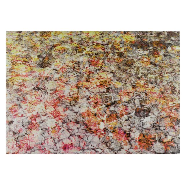 Cooler, moderner, farbenfroher abstrakter Hintergr Schneidebrett (Vorderseite)