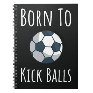 Cooler moderner Fußball präsentiert Boy Player Tre Notizblock