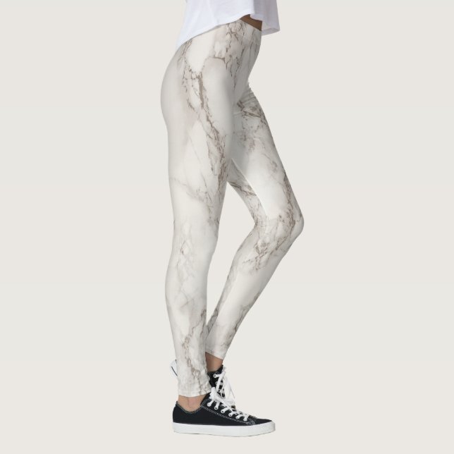 Cooler, moderner grauer Marmorstein Leggings (Rechts)