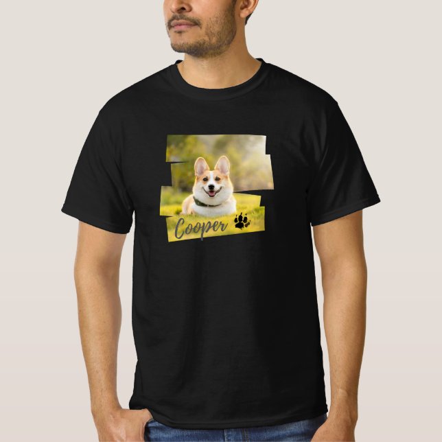 Cooler, moderner Haustier mit Typografie Name und  T-Shirt (Vorderseite)