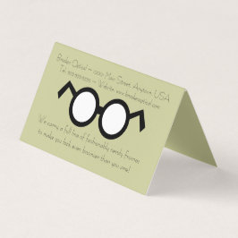 Cooler moderner Optometriker Nerdy Round Black Gla Visitenkarten